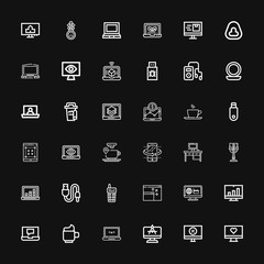 Editable 36 portable icons for web and mobile