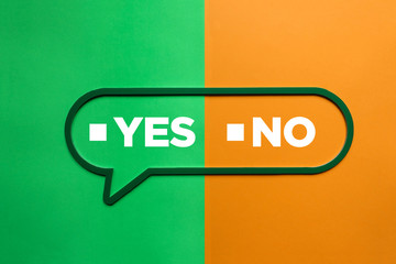 Yes or No. Speech Bubble.