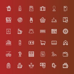 Editable 36 bag icons for web and mobile