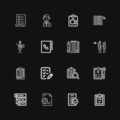 Editable 16 task icons for web and mobile