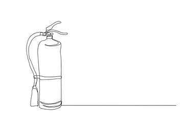 Fire extinguisher , safety first,line drawing style, vector design