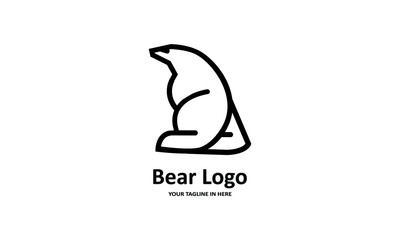 The flat bear logo concept is perfect for business, technology, contractor and housing symbols, health,sport, restaurants, education	