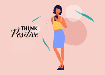 Women's day international Landing Page Template.Young Women People Characters for ui, web, mobile app, poster and banner.