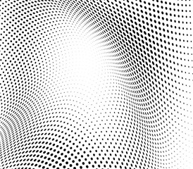 Abstract half-tone texture. Black and white chaotic background of dots