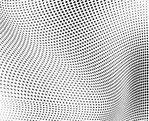 Abstract half-tone texture. Black and white chaotic background of dots