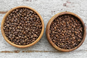  Close up of coffee beans for background                                  