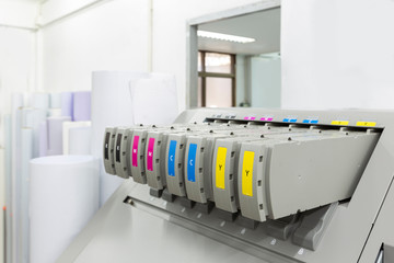 Cartridges for CMYK colour inkjet printer.