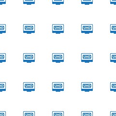 4K Streaming icon pattern seamless isolated on white background. Editable filled 4K Streaming icon. 4K Streaming icon pattern for web and mobile.