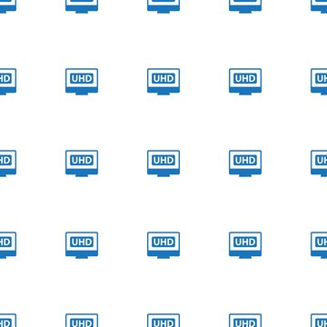 4K Streaming icon pattern seamless isolated on white background. Editable filled 4K Streaming icon. 4K Streaming icon pattern for web and mobile.