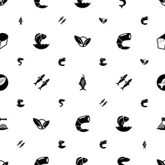 nutrition icons pattern seamless. Included editable filled vegetarian, smoked fish, eel, Seafood, sardine, shrimp, Fish, Pasta, bread icons. nutrition icons for web and mobile.