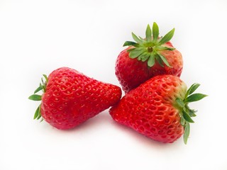 Strawberry isolated on white background. 