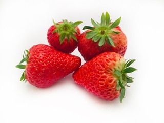Strawberry isolated on white background. 