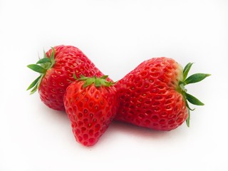 Strawberry isolated on white background. 