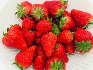 Strawberry isolated on white background. 