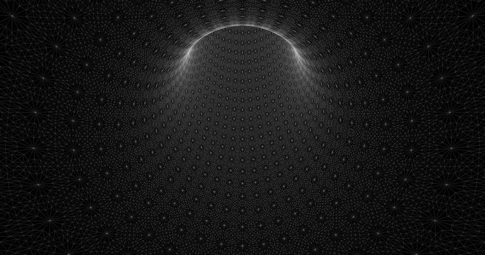 Wellen und Linien, karierte und gitterf&ouml;rmige Animation in 3D