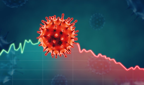 Coronavirus economic impact concept image