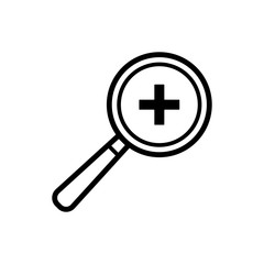 magnify - magnifying glass icon vector design template