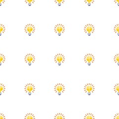 Brain bulb icon pattern seamless isolated on white background. Editable flat Brain bulb icon. Brain bulb icon pattern for web and mobile.