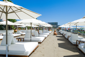 Fototapeta premium Playa de la Carihuela, Torremolinos, Andalusia, Spain, Europe
