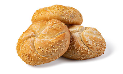 Tasty fresh buns with sesame seeds