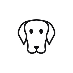 Dog face icon design isolated on white background. Vector illustration