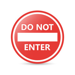 Do not enter red circle sign Illustration Vector