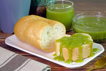 Thai pandan custard is a common dipping sauce for fresh breads of all sorts.Pandan has a wonderful...