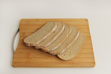 bread on a wooden cutting Board
