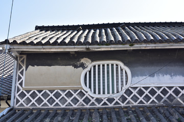 日本の岡山市庭瀬の美しい町の風景