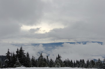 winter views in the Low Tatras near Pohorela in Slovakia