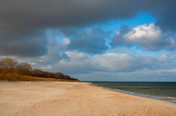 On the island of Usedom, Baltic Sea, in winter.