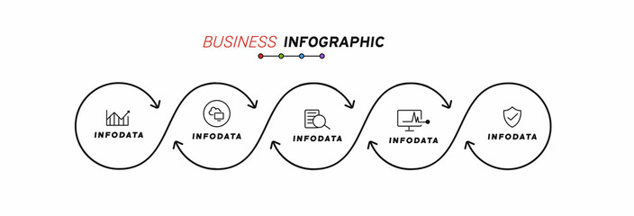 Design elements of business infographics. Set of 3D infographics.