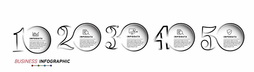 Design elements of business infographics. Set of 3D infographics.