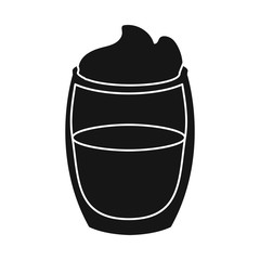 Isolated object of coffee and glass icon. Web element of coffee and mood stock symbol for web.