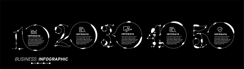 Design elements of business infographics. Set of 3D infographics.