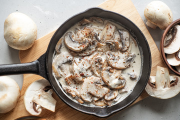Staffed Mushrooms with fresh dill, cheese and sour cream