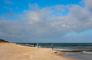 On the island of Usedom, Baltic Sea, in winter.