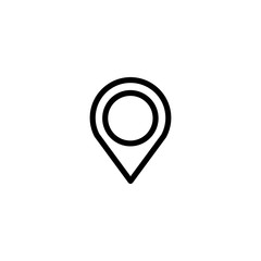 Location icon with outline style.Editable vector. Isolated.