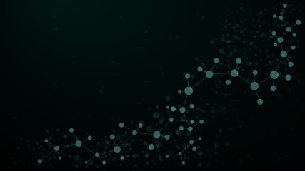  Abstract background with molecule DNA. Medical, science and technology concept.