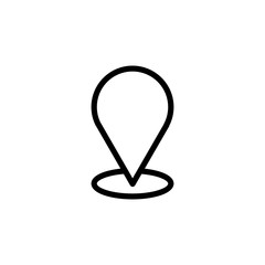 Location icon with outline style.Editable vector. Isolated.