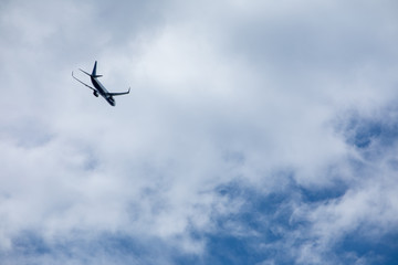 airplane in sky travel concept
