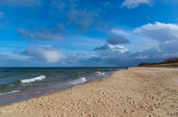 On the island of Usedom, Baltic Sea, in winter.