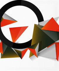 Abstract background, mosaic 3d triangles composition, low poly style design. Vector Illustration For Wallpaper, Banner, Background, Card, Book Illustration, landing page