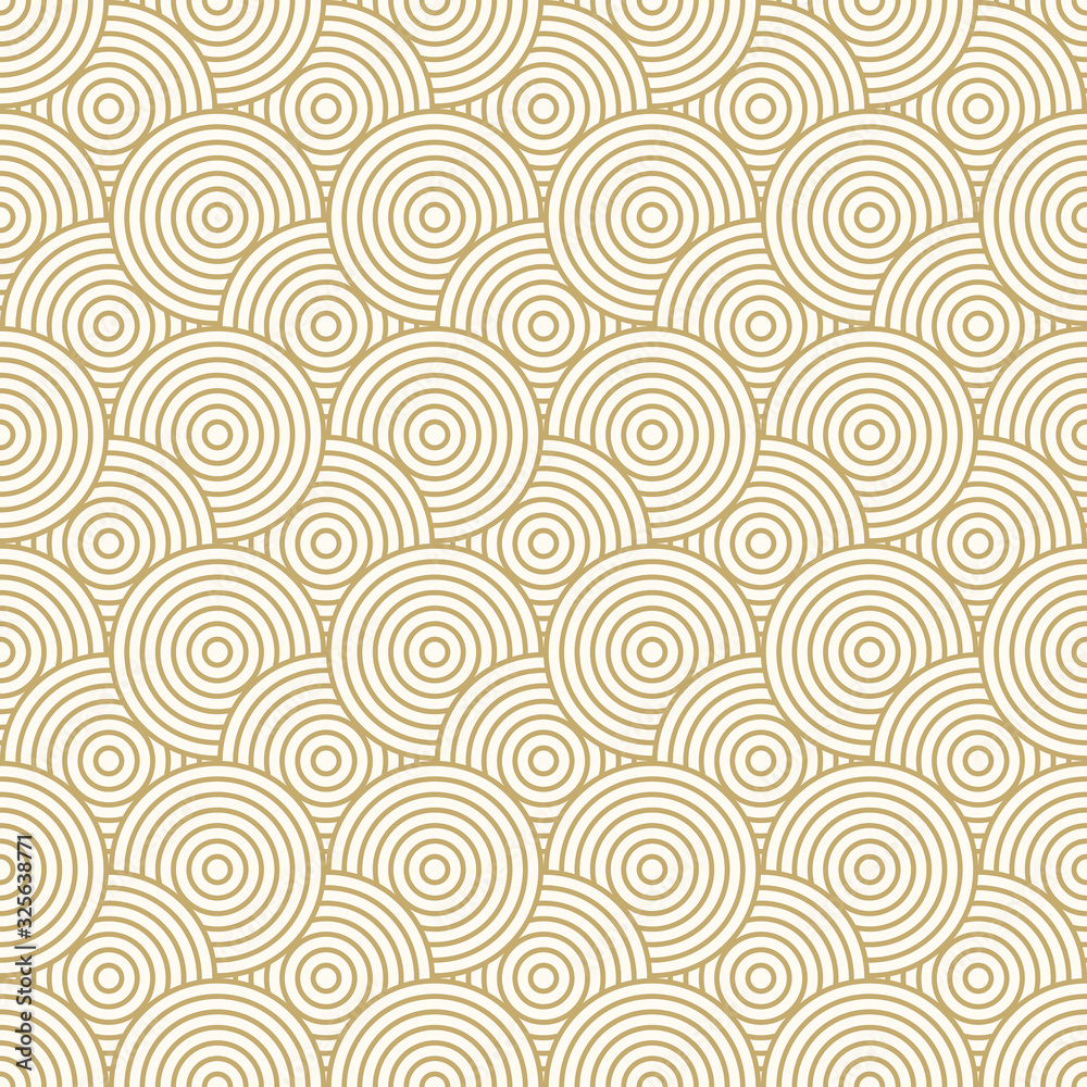 Leinwandbilder Background pattern seamless circle abstract wave background stripe gold luxury color and line. Geometric line vector. Luxury create background design.