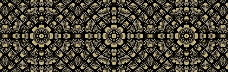 Gold And Black Art Deco Border