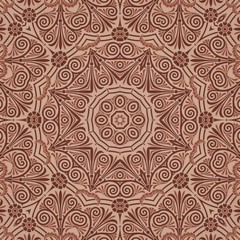 Art Deco Pattern Tile In Brown Colors