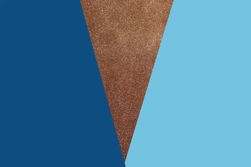 Creative design for several parts blue paper background