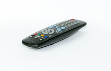 remote control   hold up isolated on white background