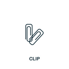 Clip icon from office tools collection. Simple line Clip icon for templates, web design and infographics