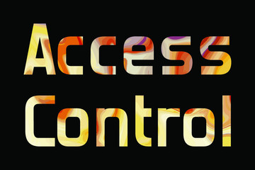 Fototapeta na wymiar Access control Colorful isolated vector saying